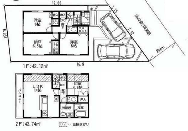 Compartment figure. 17.8 million yen, 4LDK, Land area 102.85 sq m , Building area 85.86 sq m