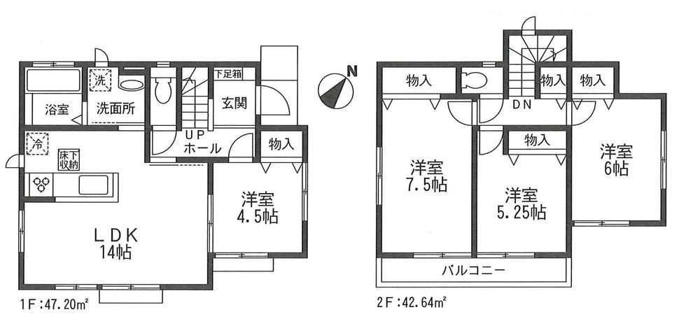 Floor plan. (1 Building), Price 26,800,000 yen, 4LDK, Land area 111.51 sq m , Building area 89.84 sq m