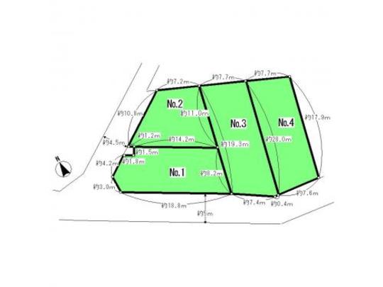 Compartment figure. South road there are about 5m. South road destination, Lower than the road surface, Impact per yang