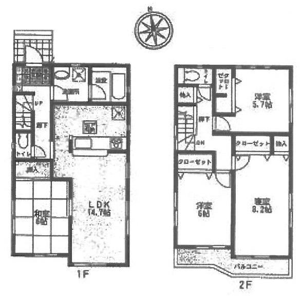 Floor plan. 34,800,000 yen, 4LDK, Land area 132.22 sq m , Building area 97.19 sq m