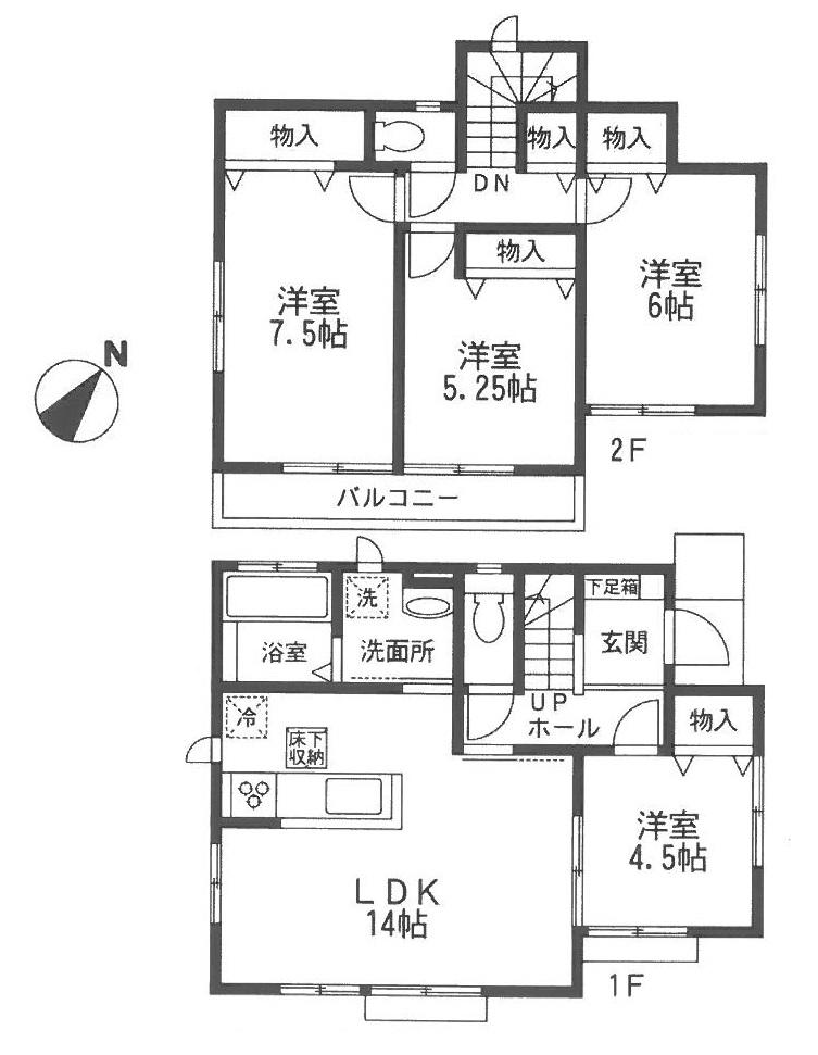 Floor plan. 26,800,000 yen, 4LDK, Land area 111.51 sq m , Building area 89.84 sq m