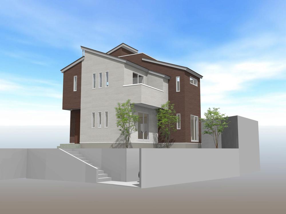 Rendering (appearance). Rendering ◎ designer House ◎ living stuck to the floor plan is a sense of liberation with a gradient ceiling