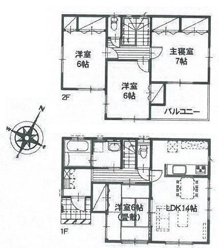 Floor plan. (4 Building), Price 25,400,000 yen, 4LDK, Land area 133.73 sq m , Building area 97.29 sq m