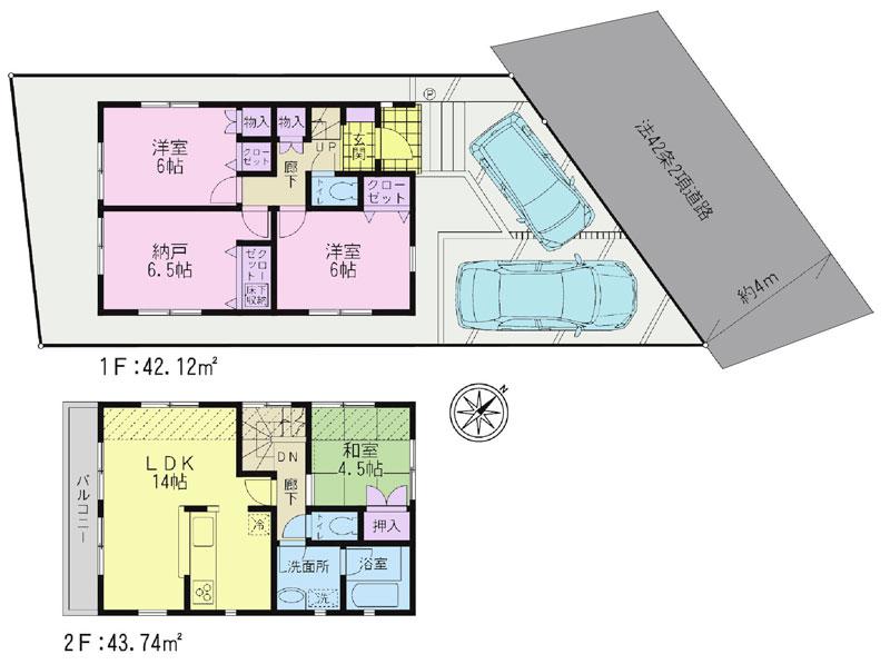 Floor plan. 17.8 million yen, 3LDK + S (storeroom), Land area 102.85 sq m , Building area 85.86 sq m