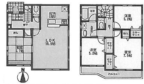 Floor plan. (1), Price 18,800,000 yen, 4LDK, Land area 126.42 sq m , Building area 93.14 sq m