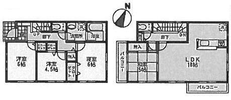 Floor plan. (8), Price 21,800,000 yen, 4LDK, Land area 190.37 sq m , Building area 93.96 sq m