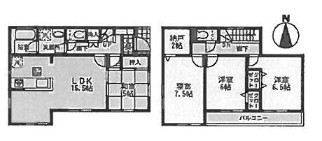Floor plan. (12), Price 21,800,000 yen, 4LDK, Land area 125.05 sq m , Building area 95.58 sq m