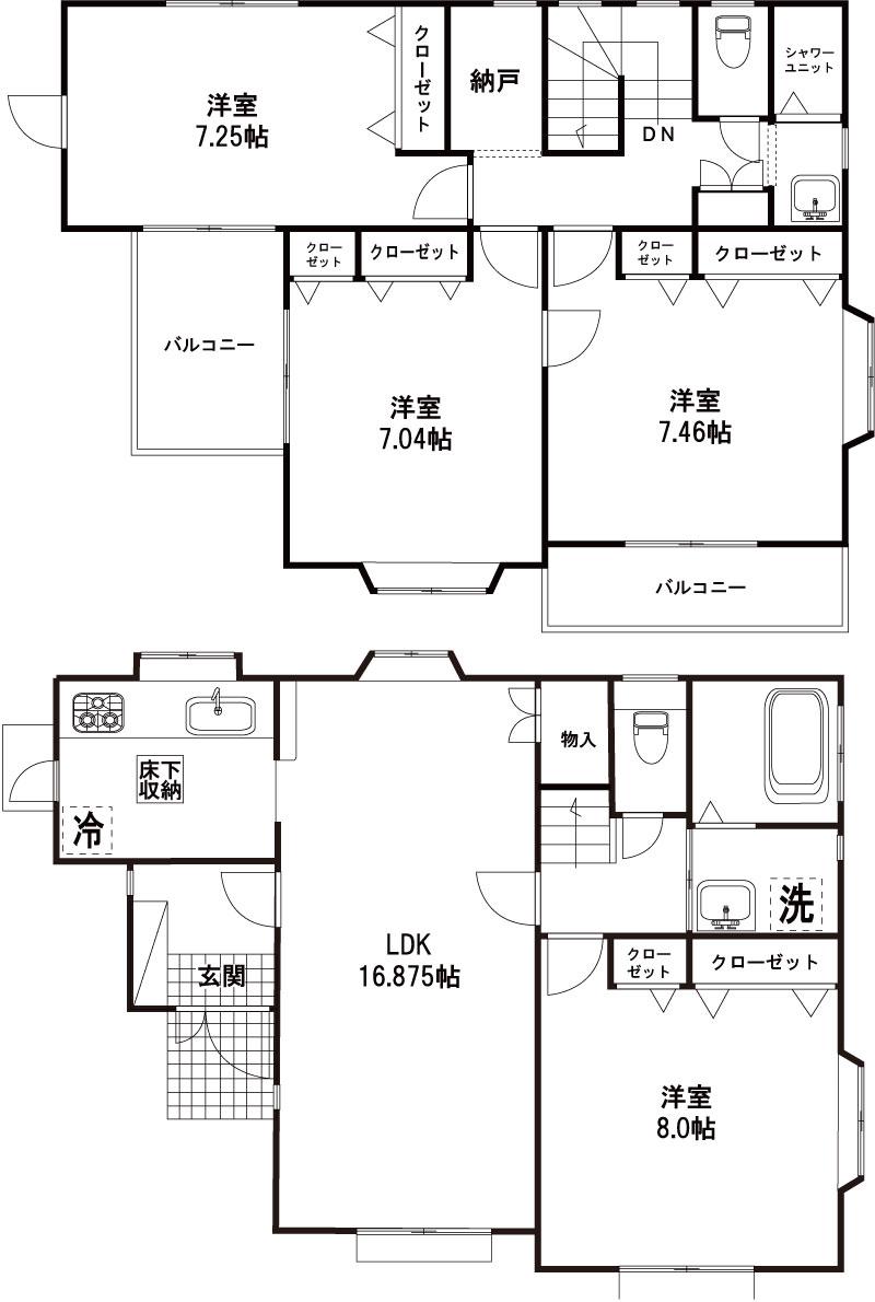 Floor plan. 23.5 million yen, 4LDK, Land area 123 sq m , Building area 111.15 sq m floor plan