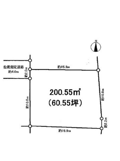 Compartment figure. Land price 15.8 million yen, Land area 200.55 sq m compartment view