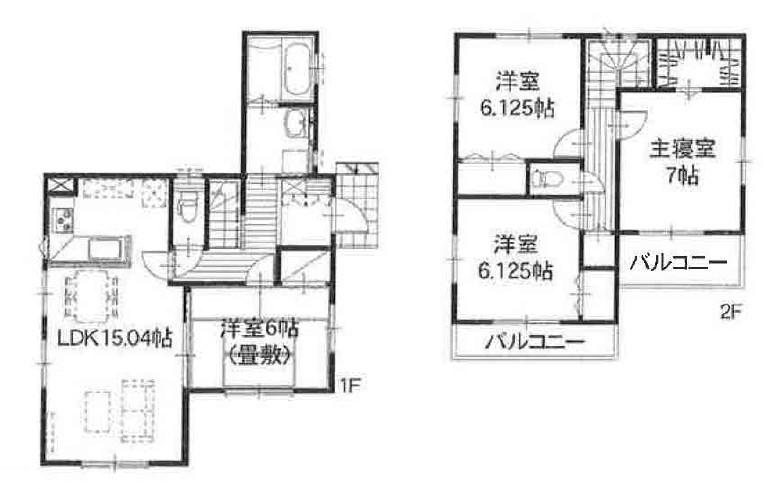 Floor plan. (Osumidai 2 Building), Price 28,400,000 yen, 4LDK, Land area 181.65 sq m , Building area 98.4 sq m