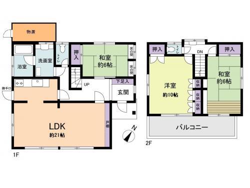 Floor plan. 26,800,000 yen, 3LDK, Land area 218.56 sq m , Building area 111.13 sq m