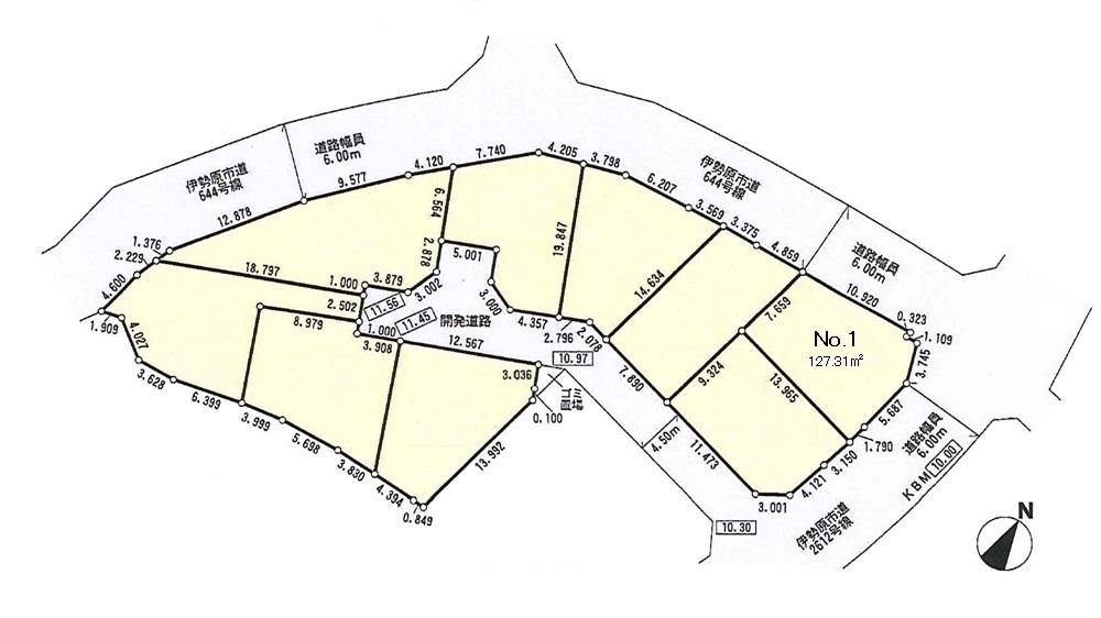 Compartment figure. Land price 14.8 million yen, Land area 127.31 sq m