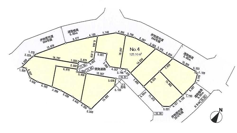 Compartment figure. Land price 14.8 million yen, Land area 125.1 sq m