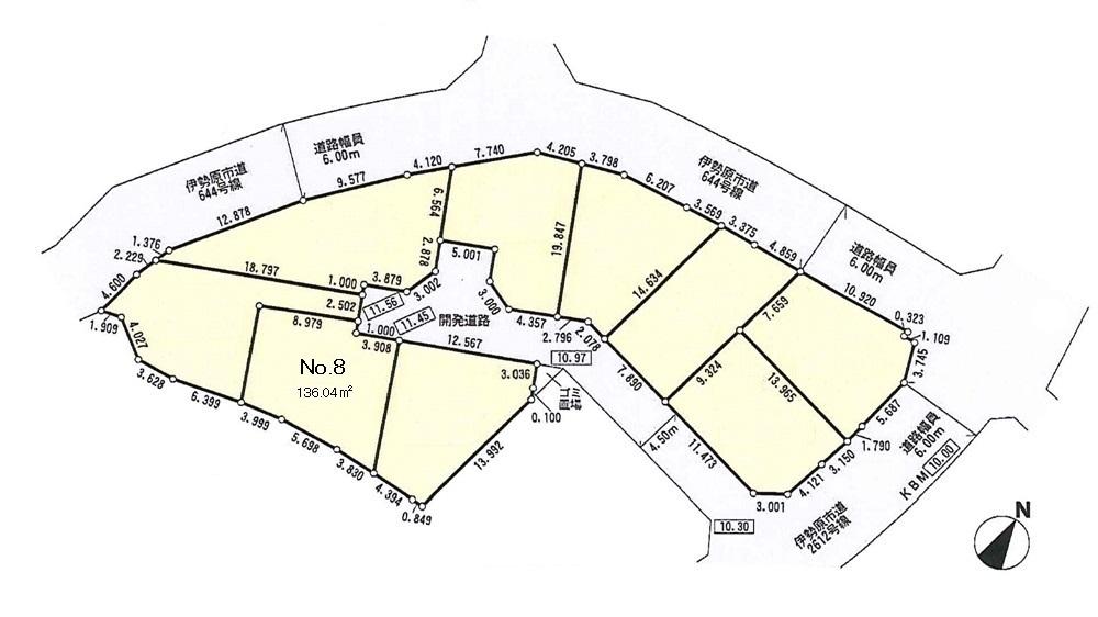 Compartment figure. Land price 14 million yen, Land area 136.04 sq m