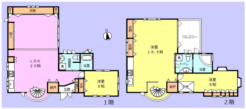 Floor plan. 62,800,000 yen, 3LDK, Land area 184.74 sq m , Building area 135.06 sq m floor plan