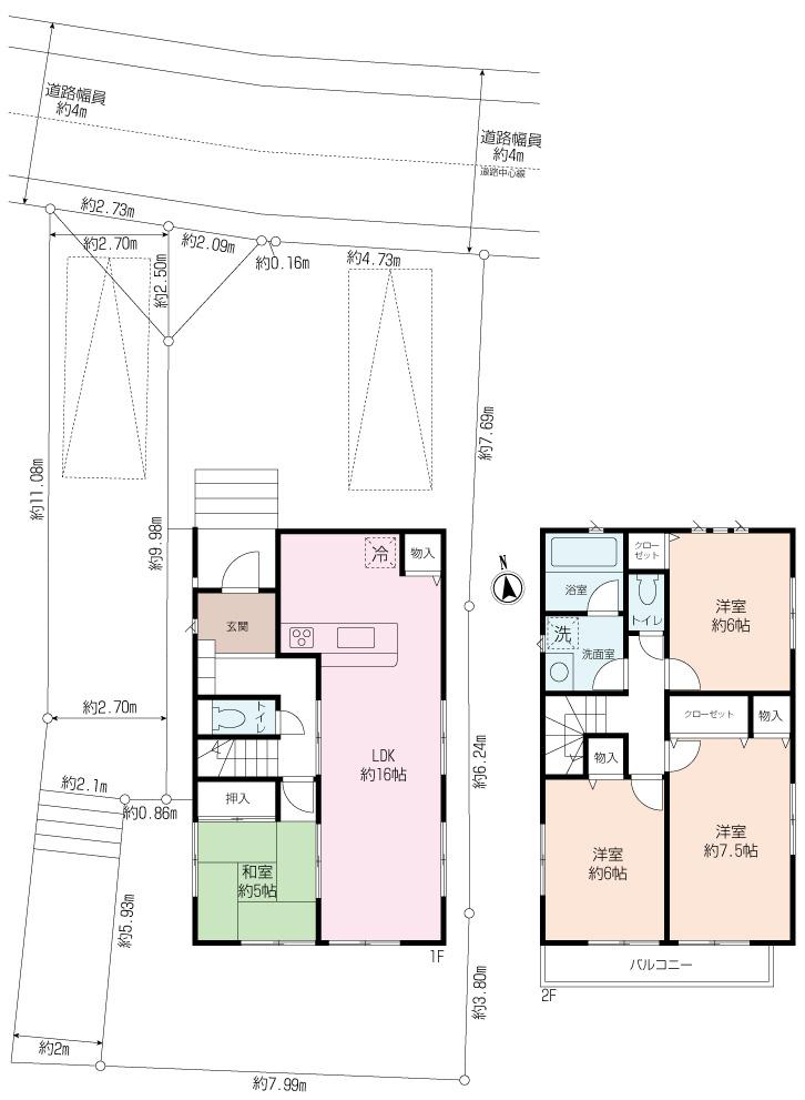 Floor plan. 42,800,000 yen, 4LDK, Land area 132.51 sq m , Building area 94.77 sq m