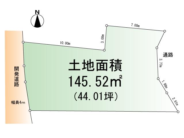 Compartment figure. Land price 19,800,000 yen, Land area 145.52 sq m