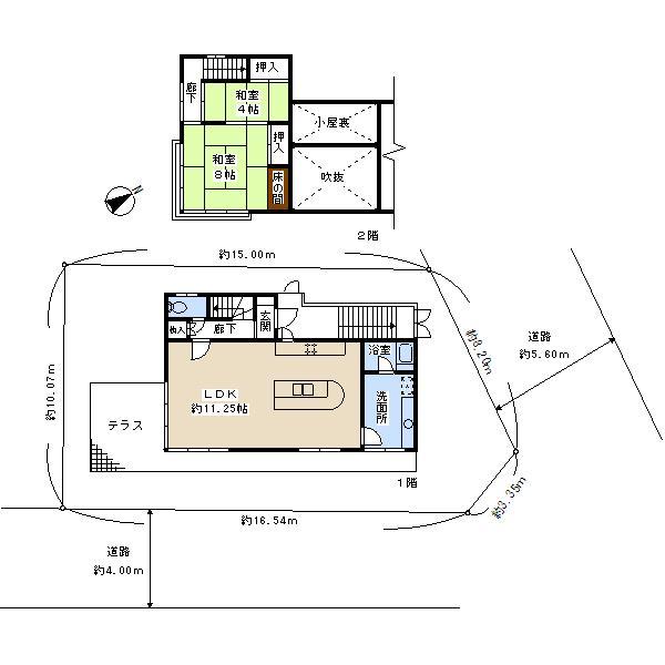 Floor plan. 27,400,000 yen, 2LDK, Land area 169.09 sq m , Building area 90.61 sq m