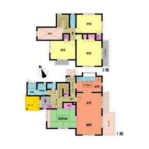 Floor plan. 45 million yen, 4LDK, Land area 289 sq m , Building area 107.23 sq m