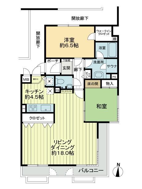 Floor plan. 3LDK, Price 21,800,000 yen, Occupied area 78.27 sq m , Balcony area is 9.81 sq m L-shaped balcony