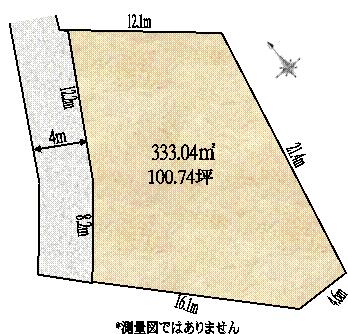 Compartment figure. Land price 54,800,000 yen, The land area 333.03 sq m site there is a strong tree of trunk circumference 1.5m. If before delivery, It will cut down on request.