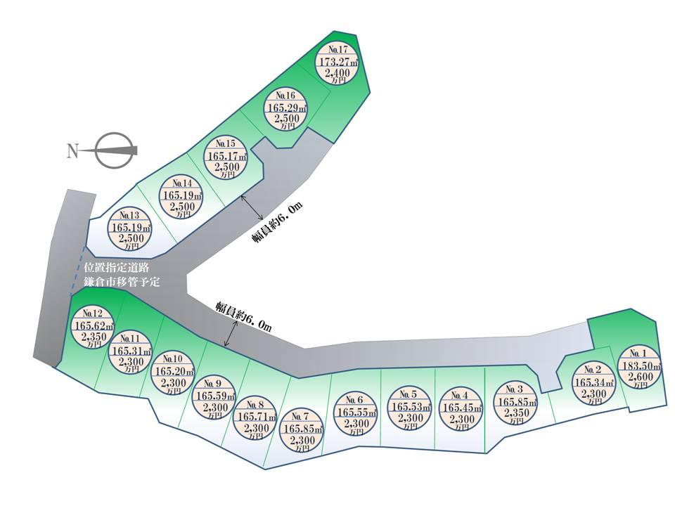 Compartment figure. Land price 26 million yen, Land area 165.2 sq m