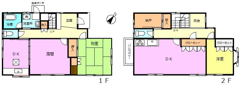 Floor plan. 21.9 million yen, 3LDDKK + S (storeroom), Land area 121.75 sq m , Building area 121.93 sq m floor plan