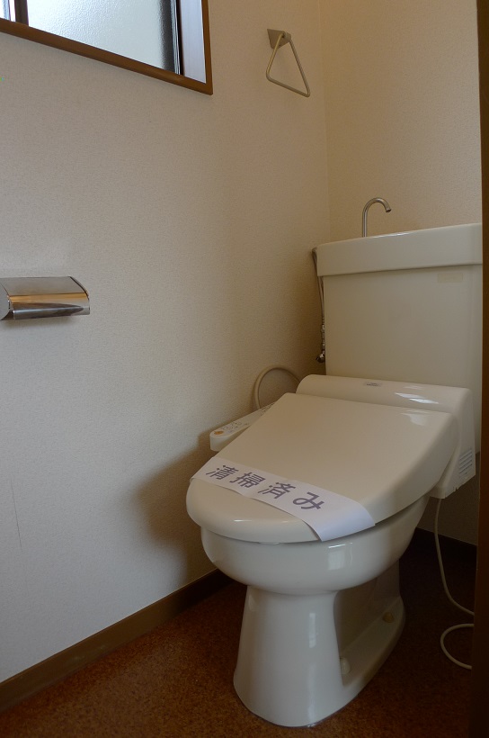 Toilet. It is with warm water washing toilet seat. 