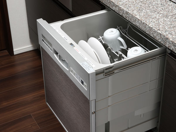 Kitchen.  [Dishwasher] It eliminates the need of dishwashing, Dishwasher to comfort the cleanup. You can save water compared to hand washing, Out in the pullout is smooth.
