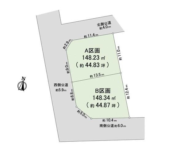 Compartment figure. Land price 28.8 million yen, Land area 148.23 sq m