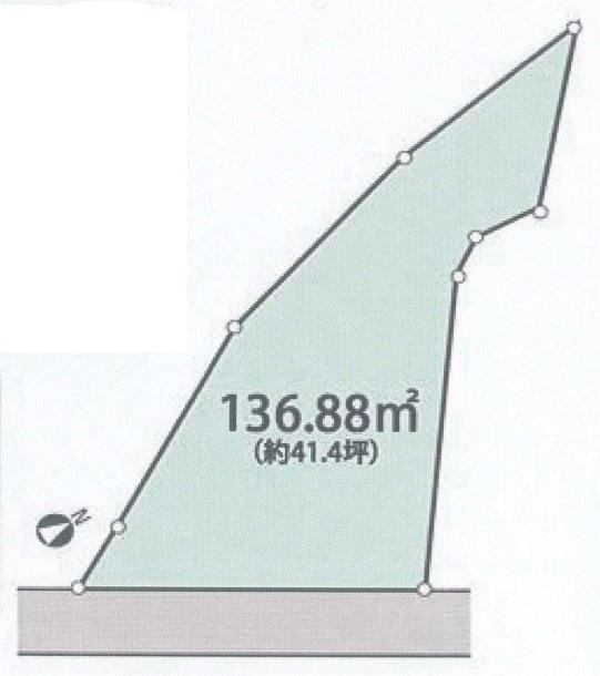 Compartment figure. Land price 33,800,000 yen, Land area 136.88 sq m