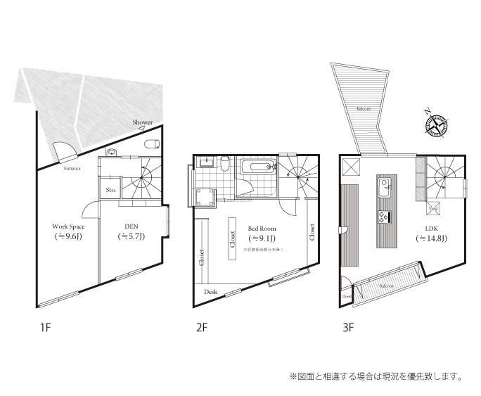 Floor plan. 64,800,000 yen, 2LDK + S (storeroom), Land area 122.46 sq m , Building area 89.78 sq m