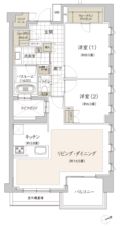 Floor: 2LDK + WIC + SIC + TR, the occupied area: 81.51 sq m, Price: TBD