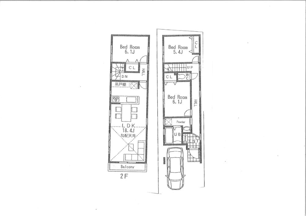 Floor plan. 44,800,000 yen, 3LDK, Land area 77.08 sq m , Building area 96.05 sq m