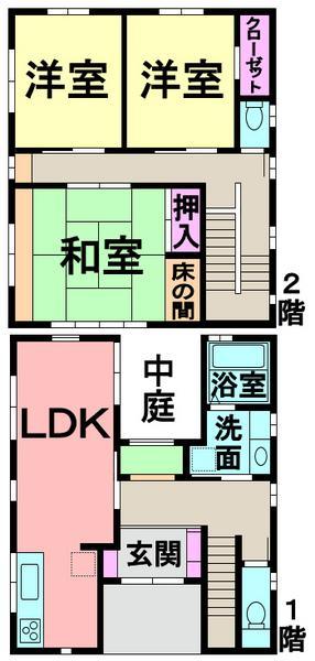 Floor plan. 74 million yen, 3LDK, Land area 170.62 sq m , Building area 100.6 sq m
