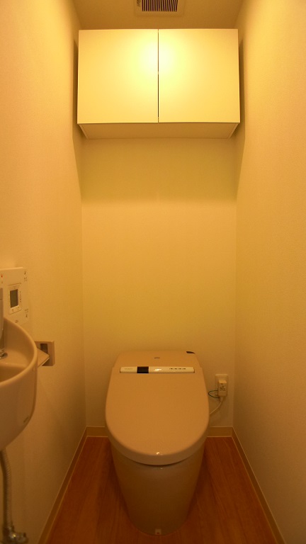 Toilet. Washlet is with