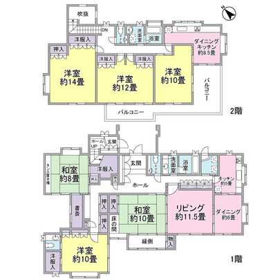 Floor plan. Completely separable two-family house, The building is beautiful to your.