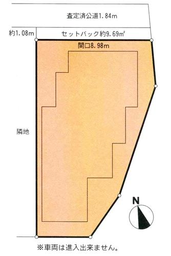 Compartment figure. Land price 29,800,000 yen, Land area 151.19 sq m