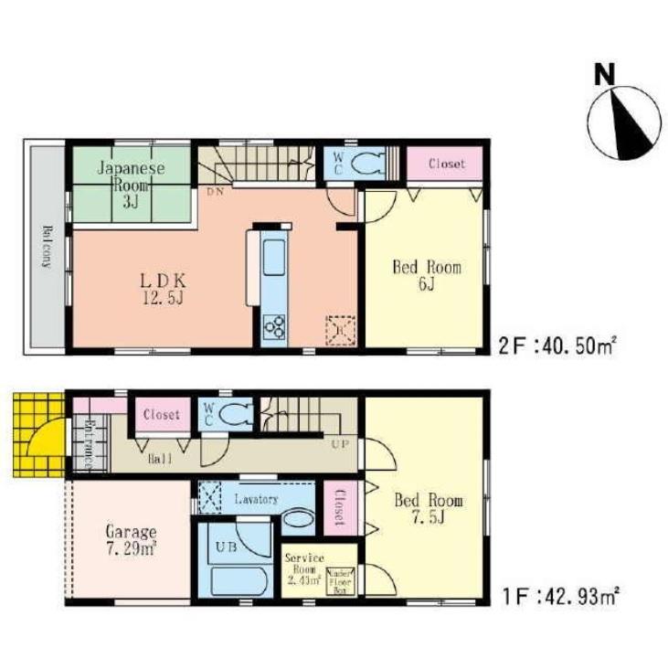 Floor plan. 44,800,000 yen, 3LDK+S, Land area 101.67 sq m , Building area 83.43 sq m