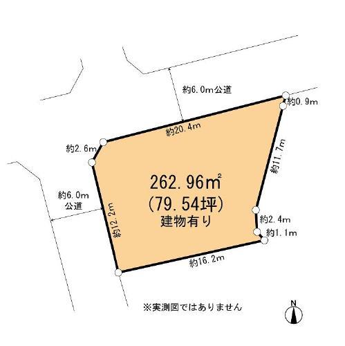 Compartment figure. Land price 39 million yen, Land area 262.96 sq m