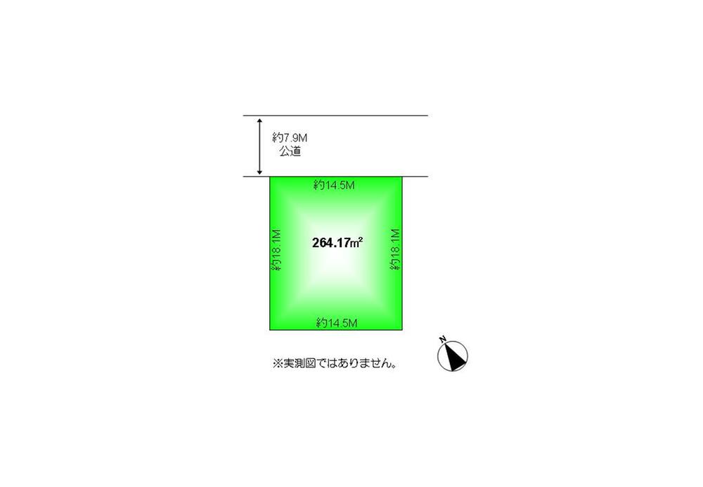 Compartment figure. Land price 44,800,000 yen, Land area 264.17 sq m