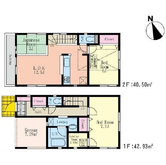 Floor plan. 44,800,000 yen, 3LDK+S, Land area 101.27 sq m , Building area 83.43 sq m