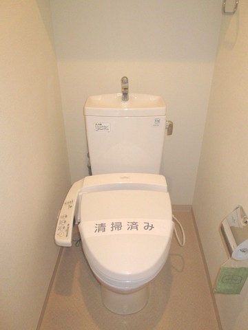 Toilet. Wash warm toilet seat with toilet