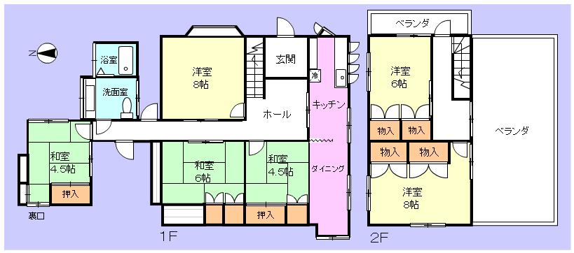 Floor plan. 39,800,000 yen, 6LDK, Land area 213.63 sq m , Building area 129.38 sq m floor plan