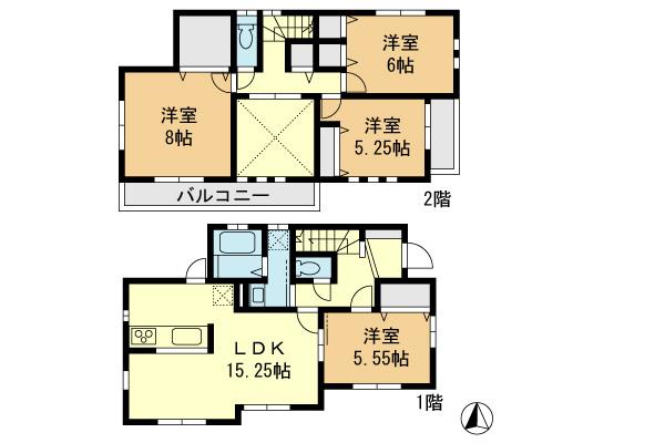 Floor plan. 39,800,000 yen, 4LDK, Land area 139.62 sq m , Building area 96.07 sq m