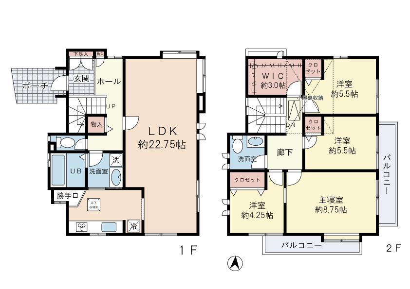 Floor plan. 62 million yen, 4LDK+S, Land area 159.05 sq m , Building area 118 sq m