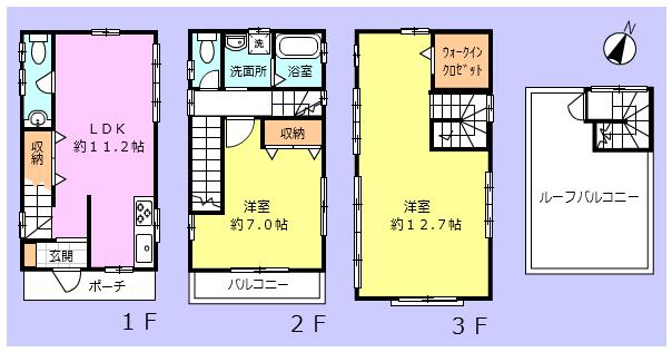 Floor plan. 26,800,000 yen, 2LDK, Land area 59.07 sq m , Building area 79.22 sq m floor plan