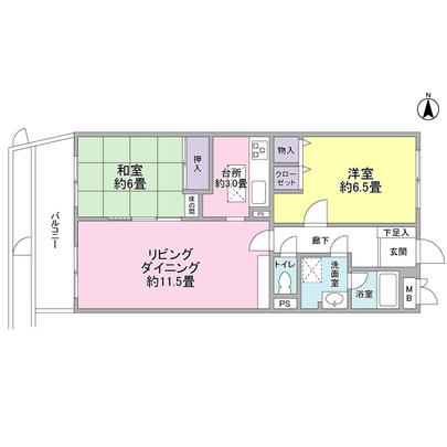 Floor plan. Interior renovation work carried out (FY scheduled to be completed 25 years on November 15, 2008)