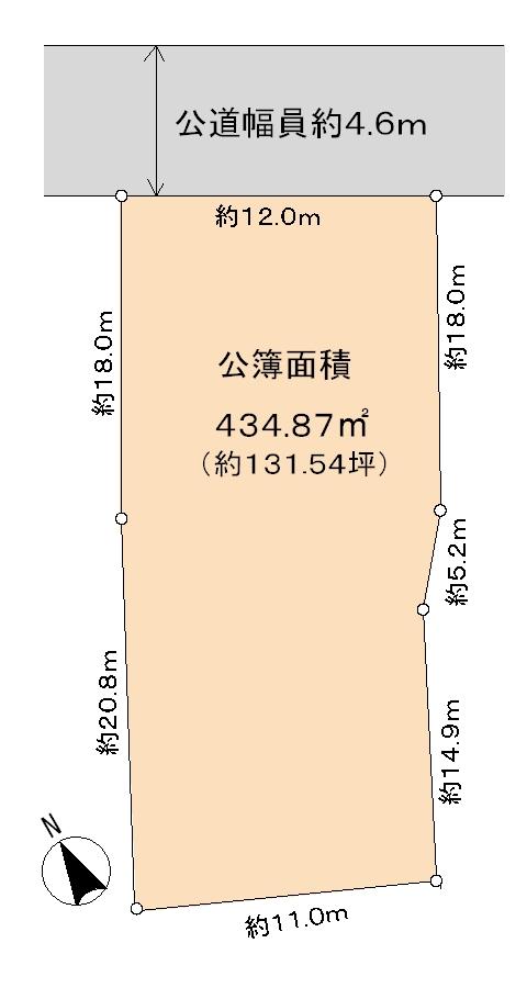 Compartment figure. Land price 145 million yen, Land area 434.87 sq m
