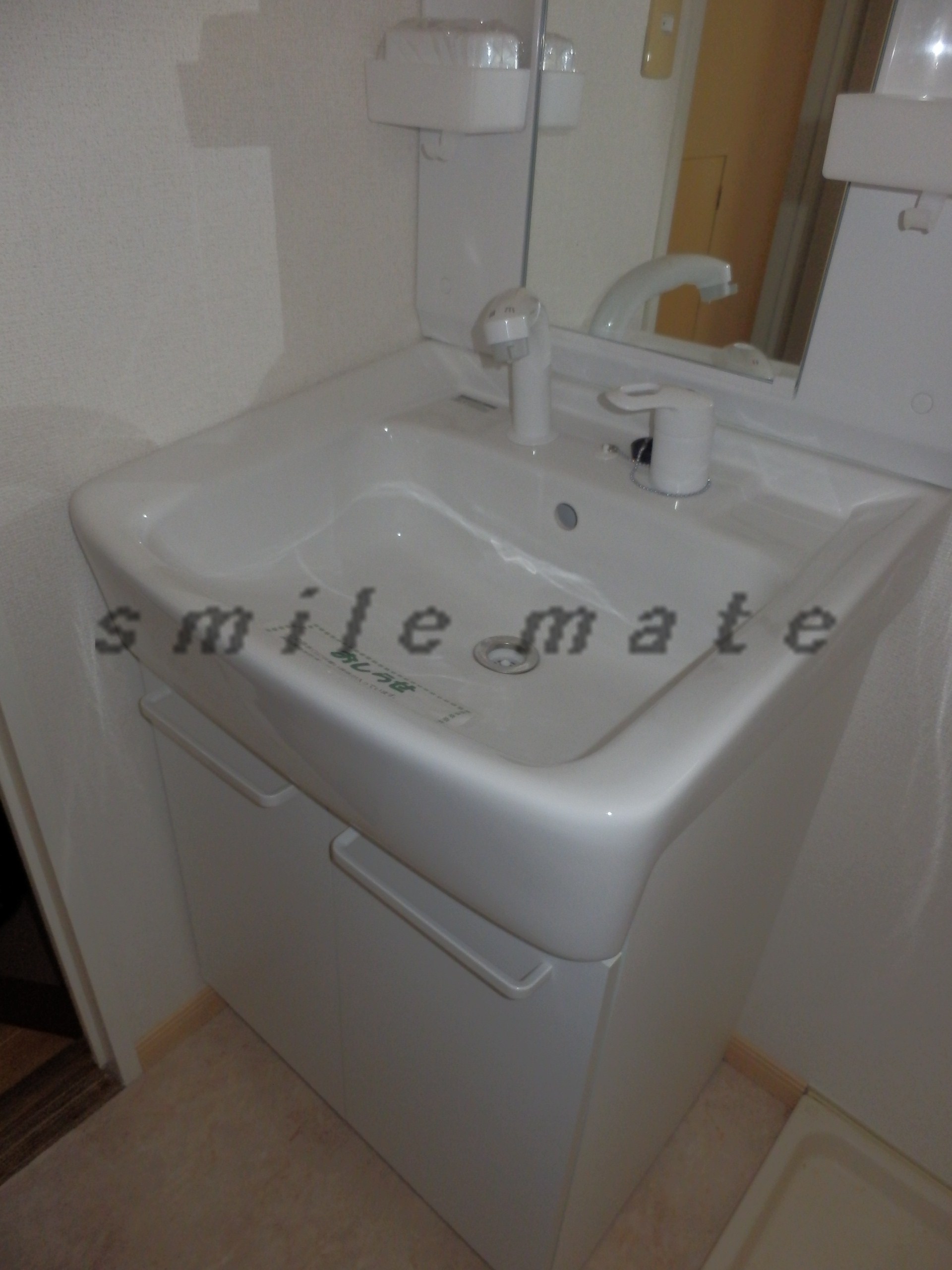 Washroom. Convenient shower Senzuke vanity